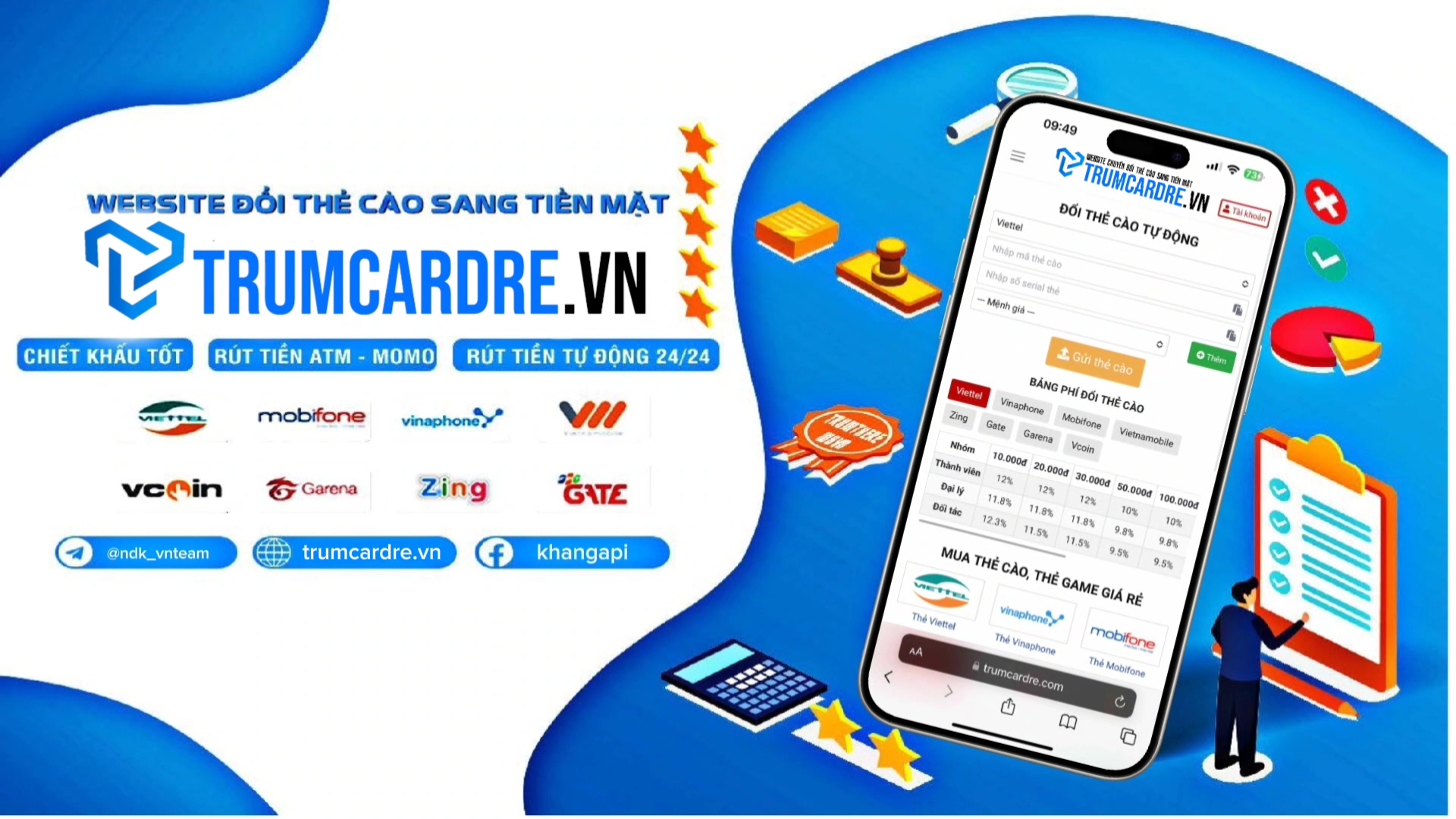  Hướng dẫn tạo website con tại TrumCardRe.Vn